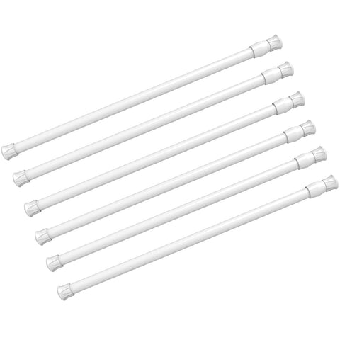kimwason front package showing six tension rods and benefits of no-drill install
