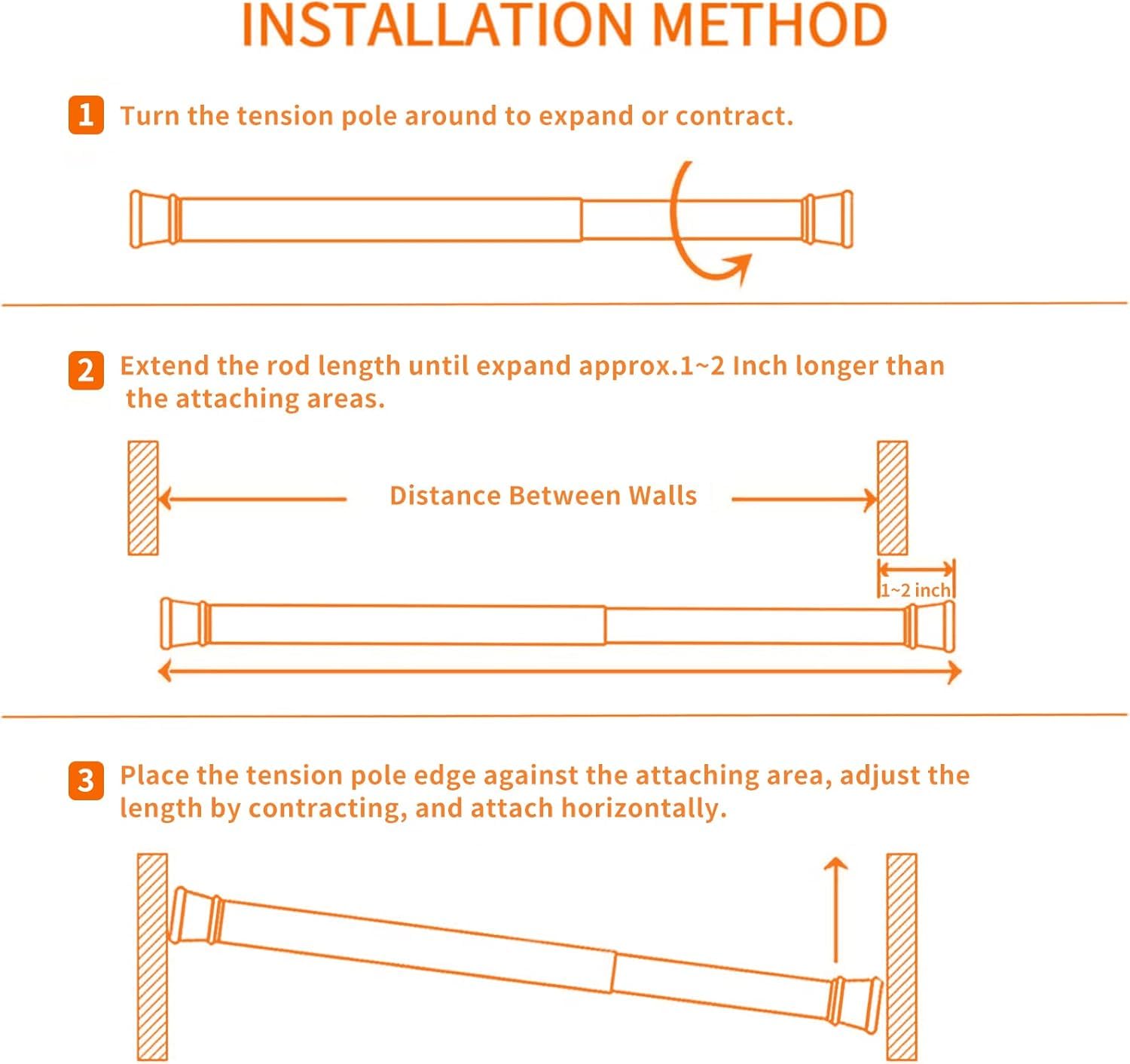 kimwason tension rod used as a bathroom curtain solution for quick privacy
