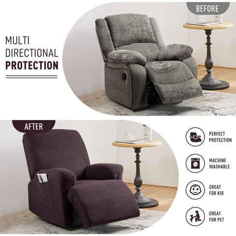 KinCam arm pocket with remote demonstrating handy storage convenience