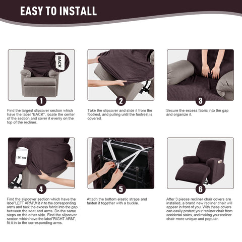 KinCam next to measuring tape showing fit for 24–33 inch recliners