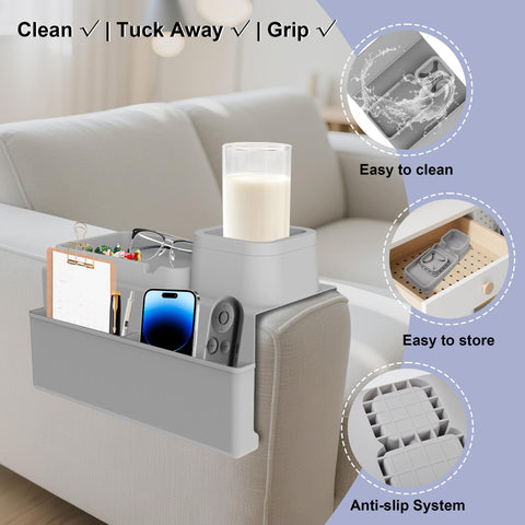 KindGa on recliner scale comparison demonstrating fit on 5–9 inch armrests benefit