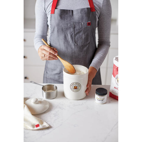 King Arthur crock on kitchen counter shows stylish, dependable everyday storage
