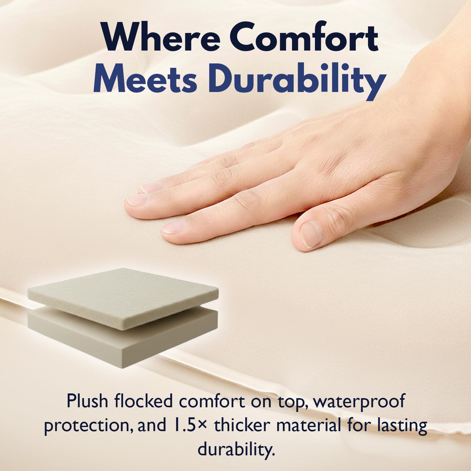 king koil flocked surface closeup for soft mattress-like feel