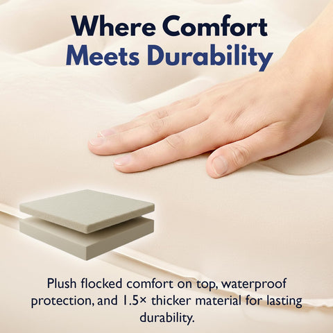 king koil flocked surface closeup for soft mattress-like feel
