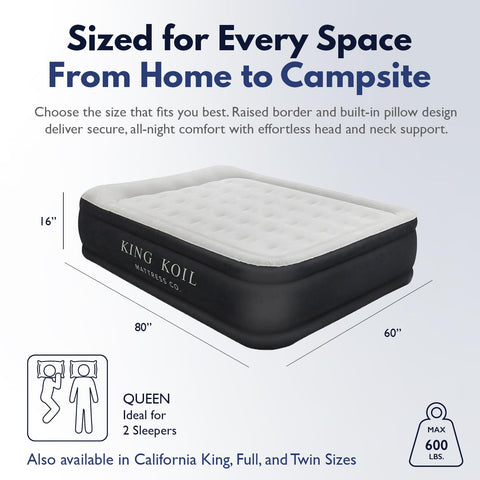 King Koil packed storage bag showing compact travel convenience