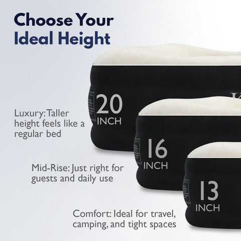 King Koil packed mattress beside backpack showing compact storage benefit