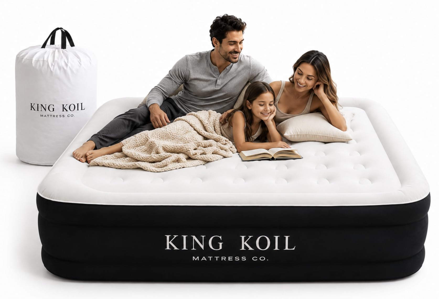 King Koil interior coil-beam cross-section highlighting durable, sag-resistant support