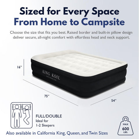 King Koil scale with person sitting to show real-bed support benefit