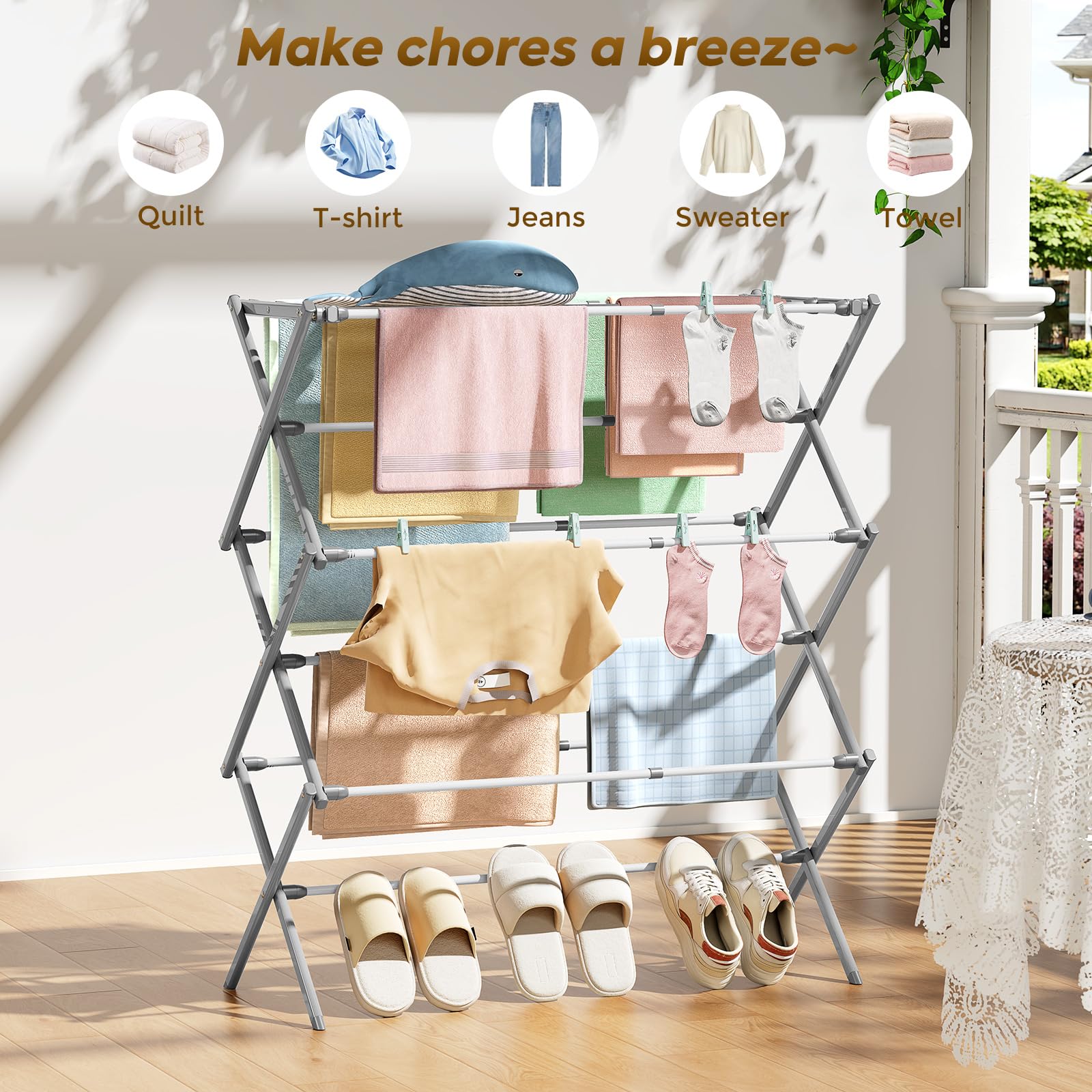 KINGBOARD next to shoes for scale showing compact footprint benefit