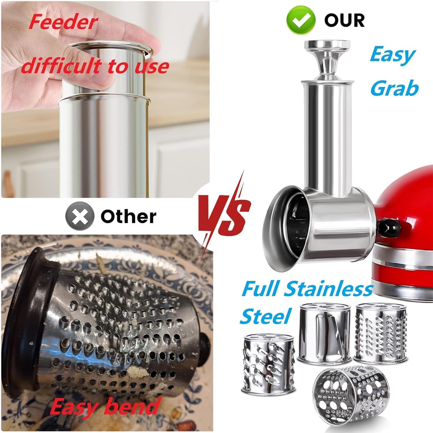 KINGEAGLE feeding chute and pusher detail for safer hands-off operation benefit