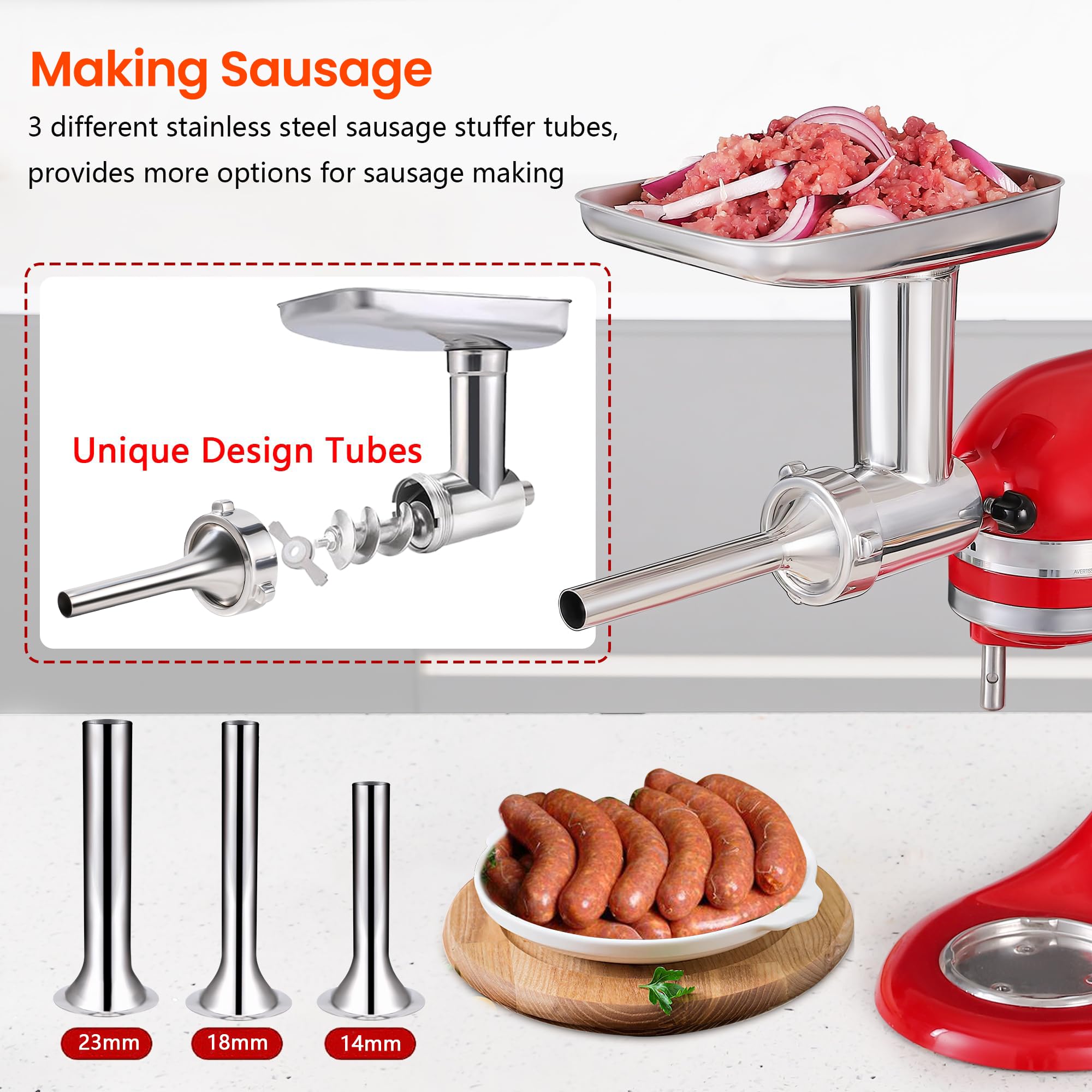 KINGEAGLE polished stainless steel surface detail for hygiene and easy cleaning