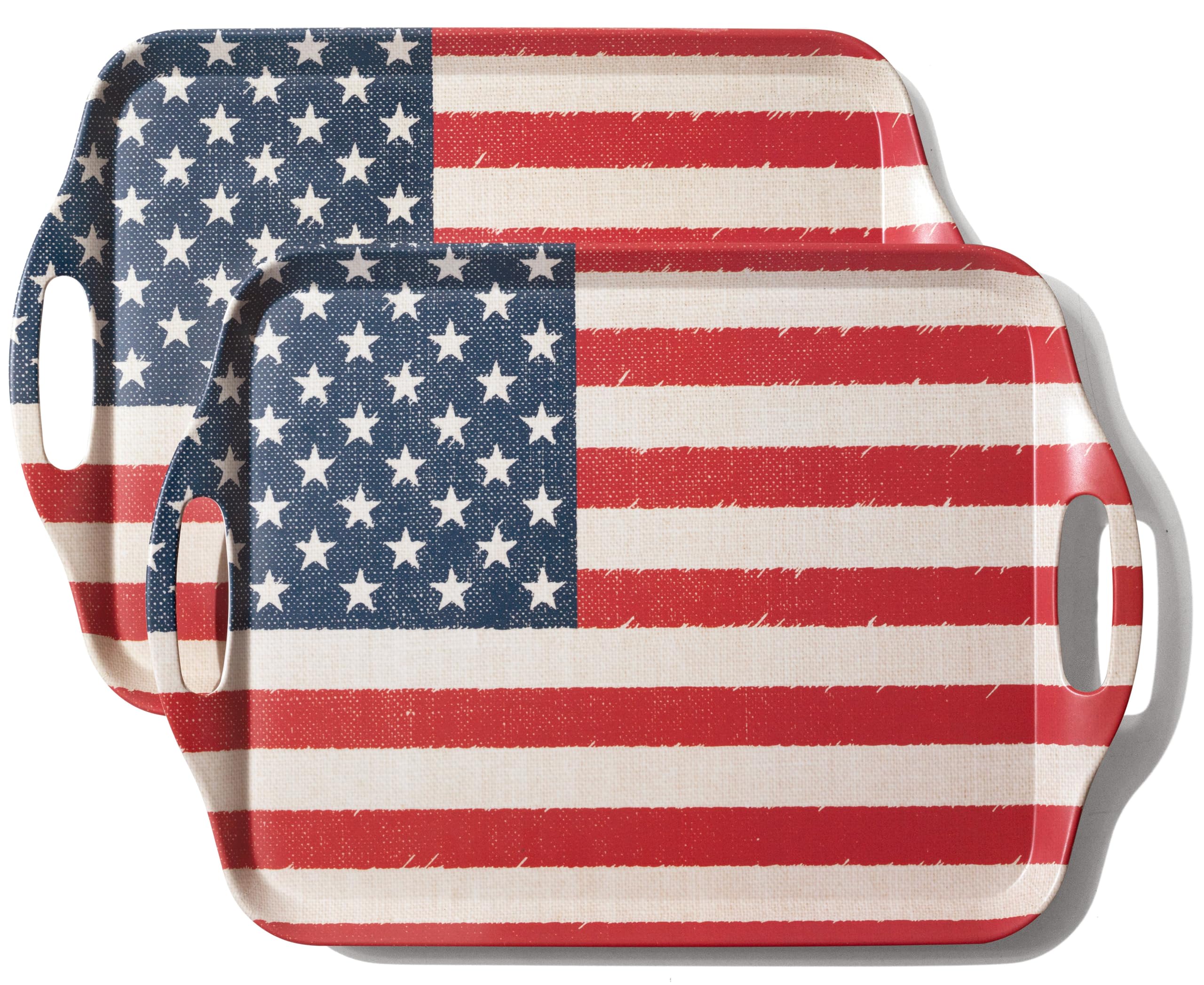 KINGEN front view flag tray showing stars and stripes and patriotic appeal