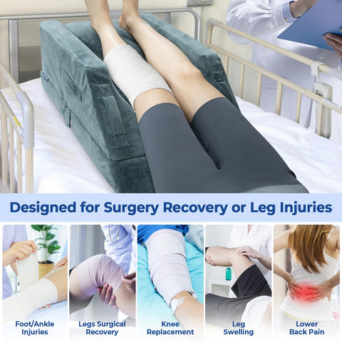 KingPavonini lifestyle scene on bed showing elevated legs for relaxed rest