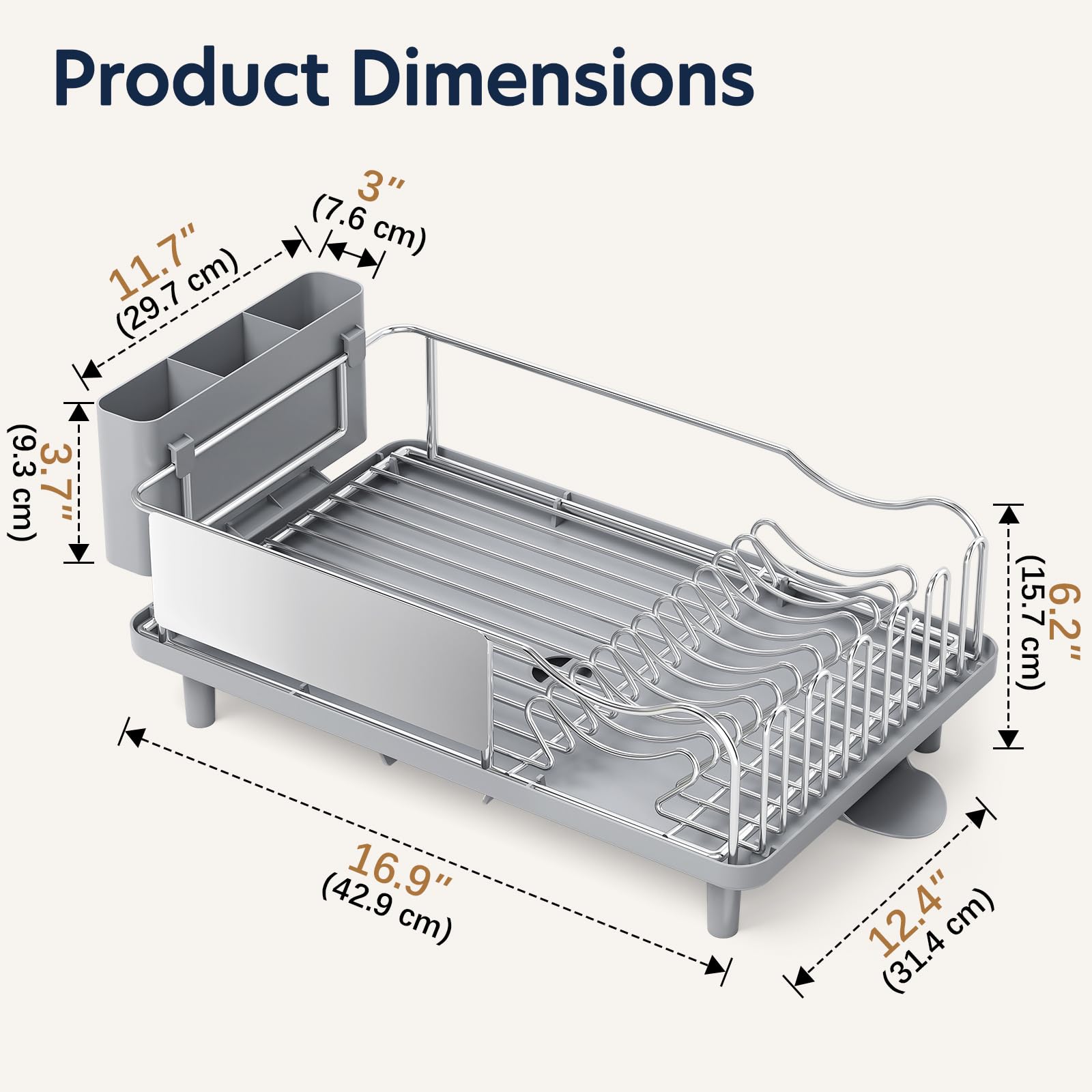 KINGRACK close-up stainless steel finish highlighting rustproof durability and easy cleaning