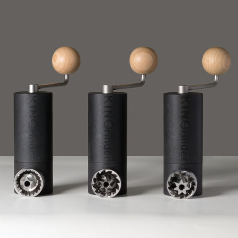 KINGrinder P2 being used for pour-over coffee, showing consistent grounds for better extraction