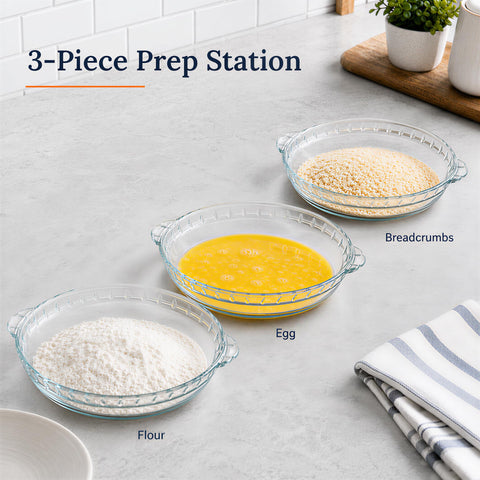 Kingrol stacked pie plates showing compact storage and space-saving design benefit
