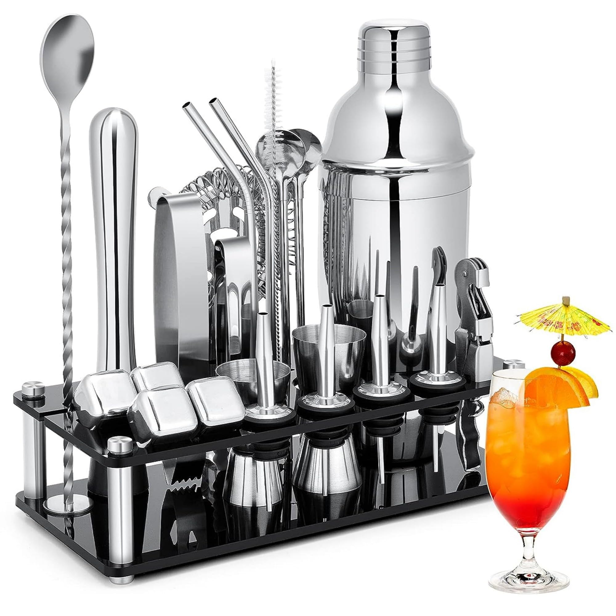 KINGROW front view of full 23-piece set showing organized components and modern look