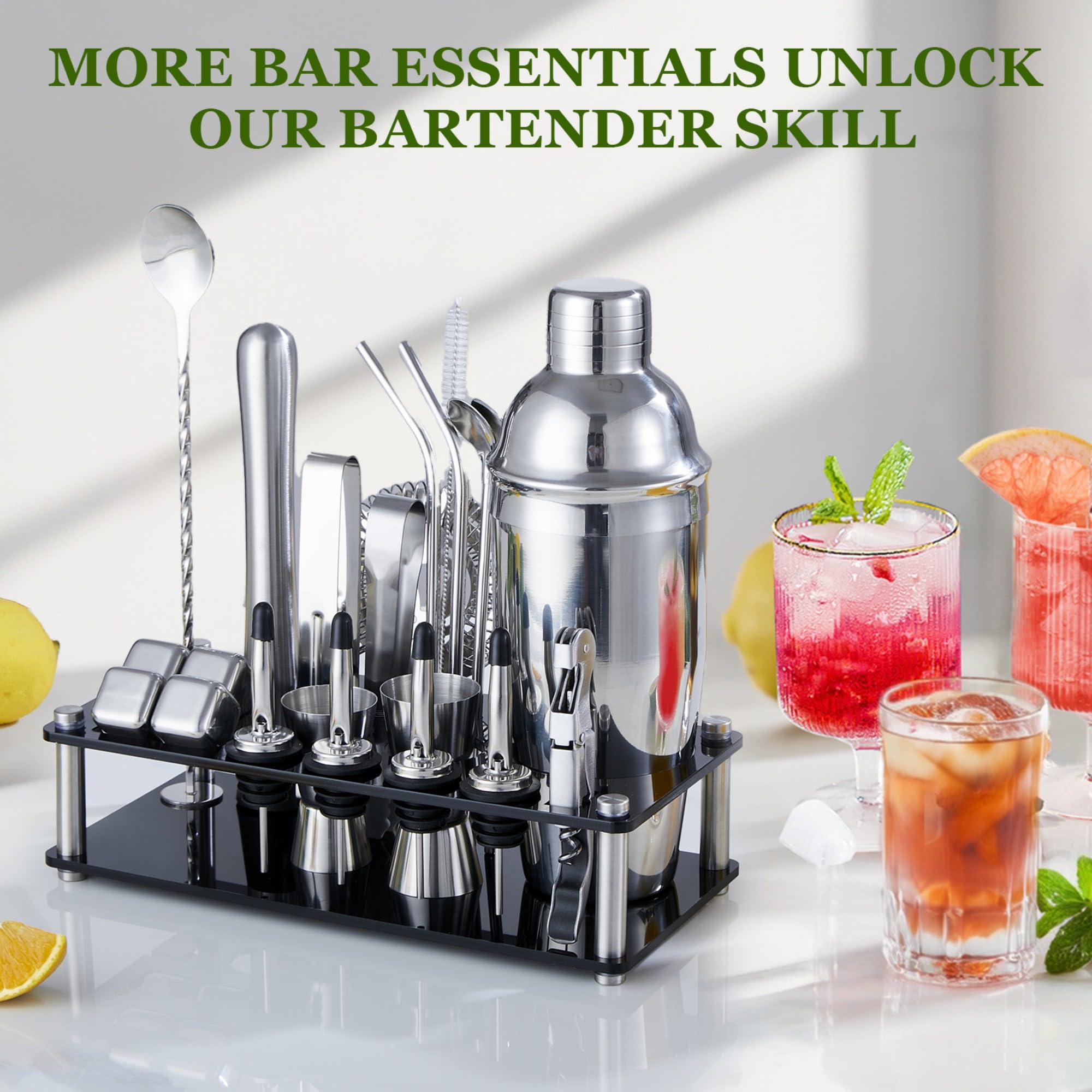 KINGROW stainless chilling stones with clip demonstrating ice-free cooling advantage