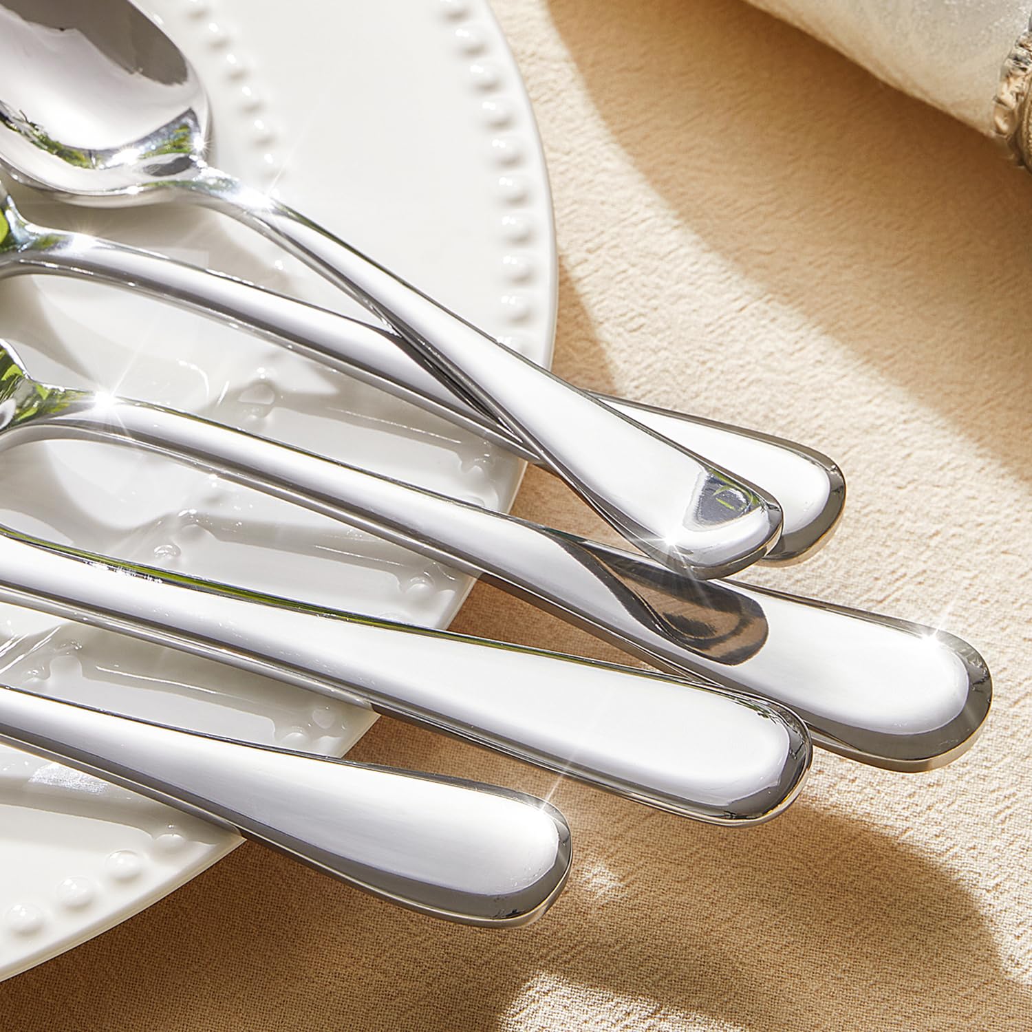 KINGSTONE cutlery neatly arranged in storage tray for organized drawer benefit