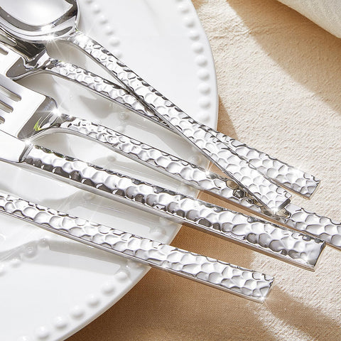 KINGSTONE dinner fork and spoon displayed to show size and proportion