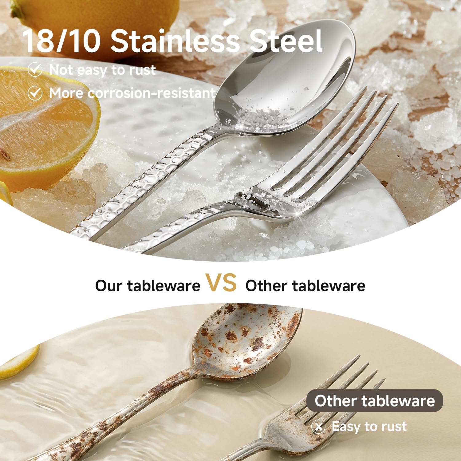 KINGSTONE full dinner set laid on table demonstrating cohesive place settings benefit