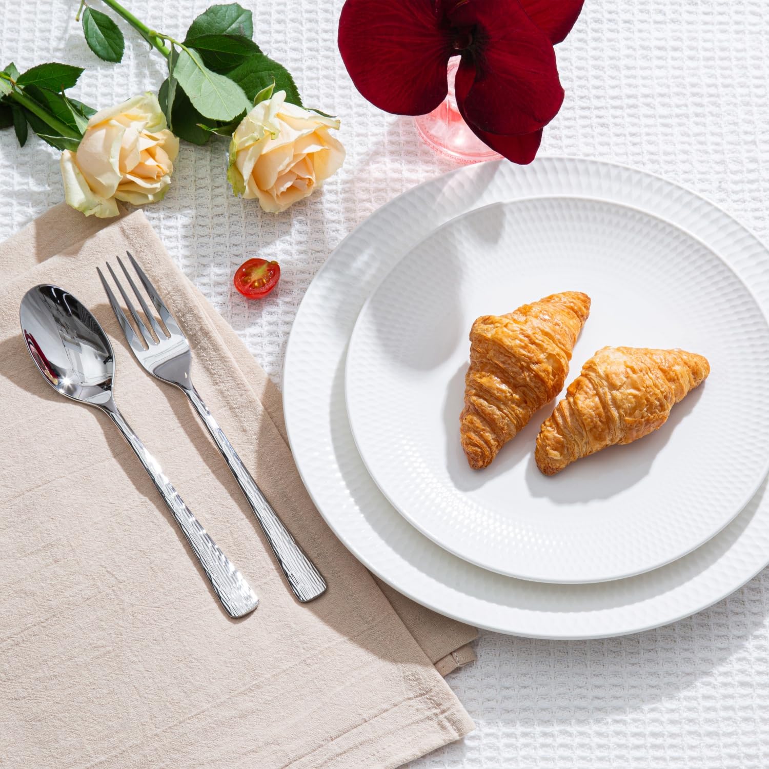 KINGSTONE flatware in dishwasher illustrating easy cleanup advantage