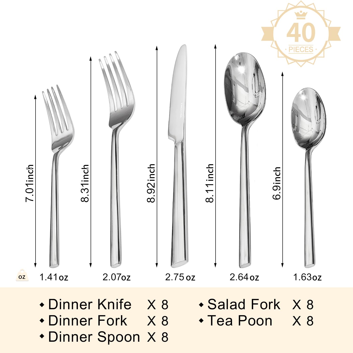 KINGSTONE arranged dinner pieces highlighting polished finish for elegant table