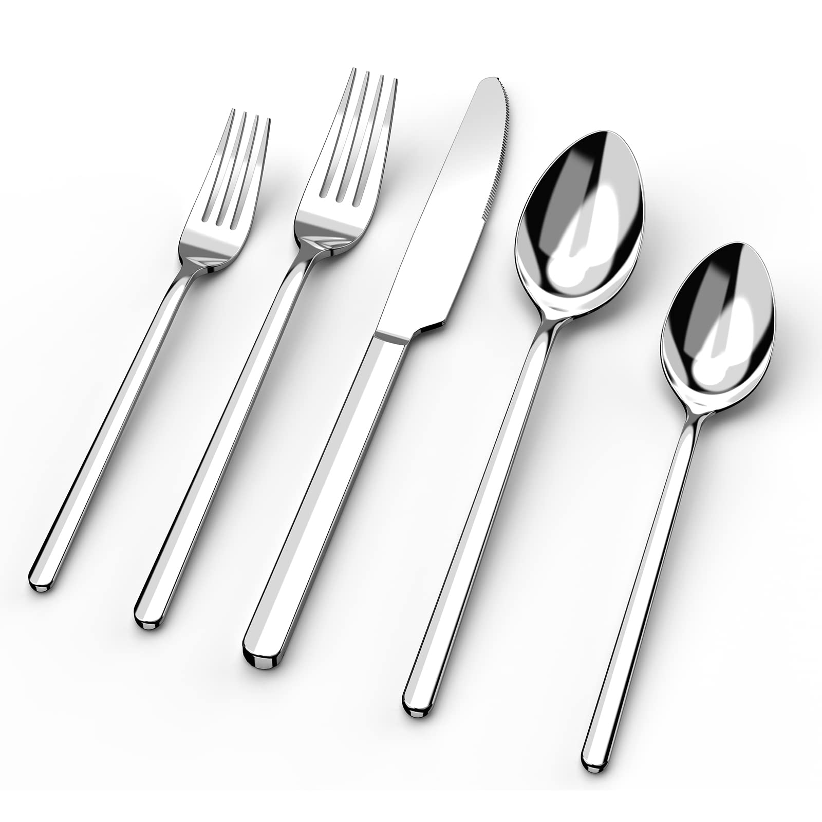 KINGSTONE flatware front packaging showing full 30-piece set benefit durable service