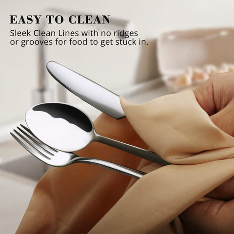 KINGSTONE flatware in use at a dining table showcasing elegant pairing