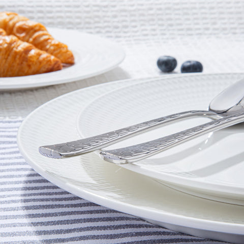 KINGSTONE flatware next to ruler for scale comparison and clear size expectation benefit