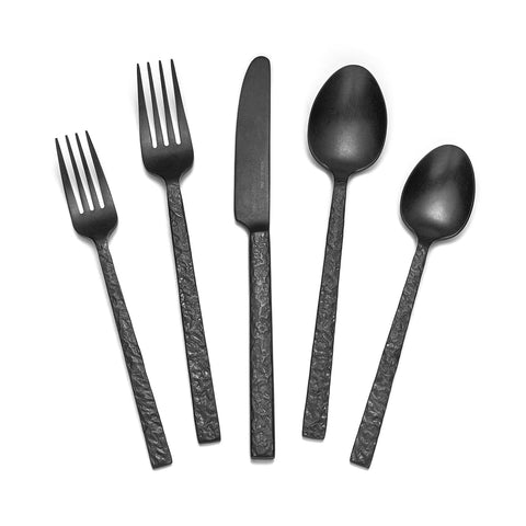 KINGSTONE front view of 60-piece flatware set showcasing complete service for 12