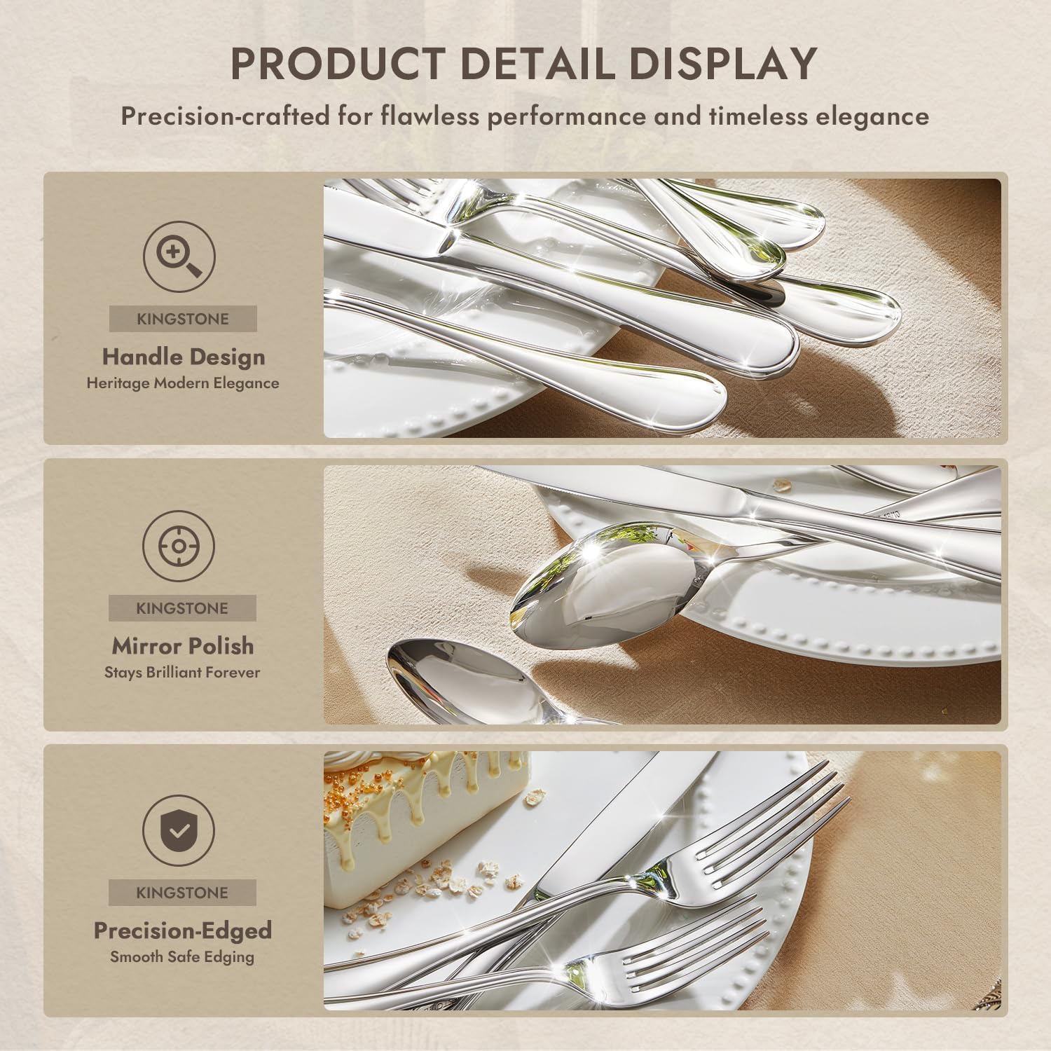 KINGSTONE full table setting with flatware enhancing a hosted dinner