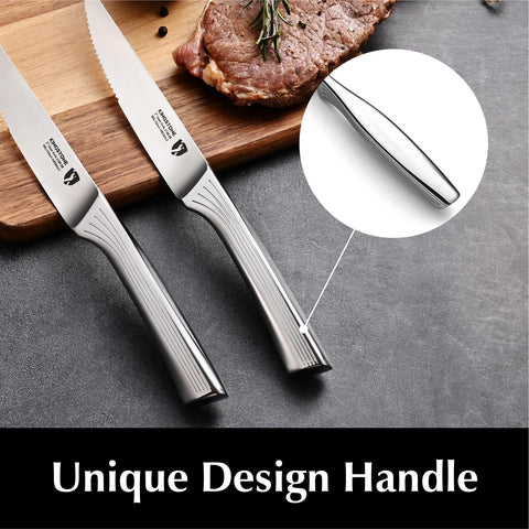 KINGSTONE in use slicing steak cleanly to show effortless cutting performance