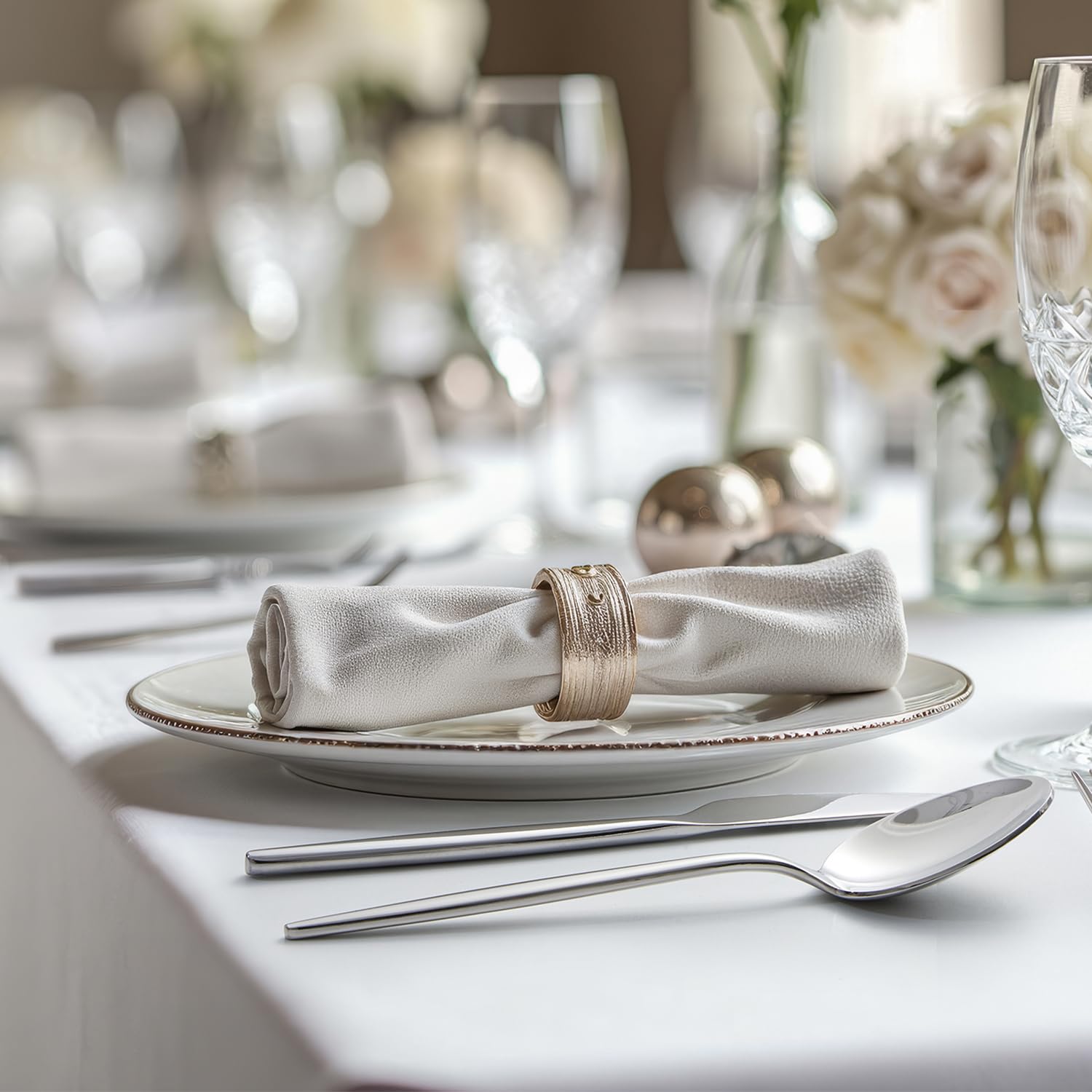 KINGSTONE flatware in a casual dinner setting pairing well with everyday plates