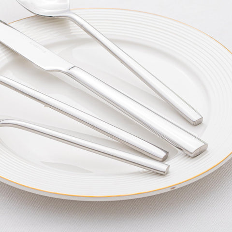 KINGSTONE salad fork and teaspoon side-by-side to show size comparison and everyday versatility