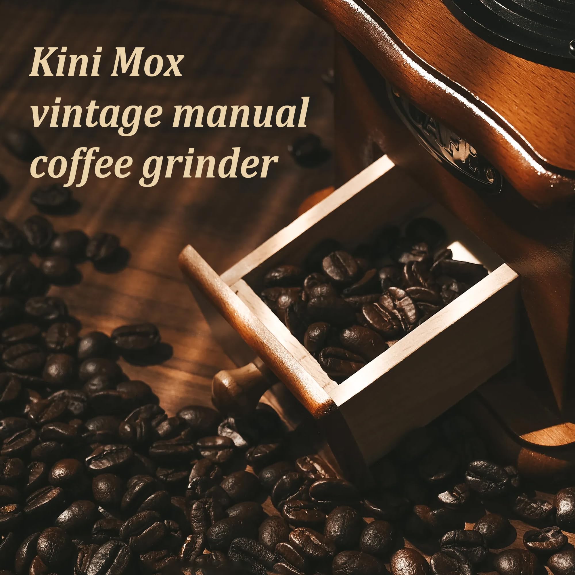 KINI MOX close-up of ceramic core and cast-iron burrs for consistent grounds