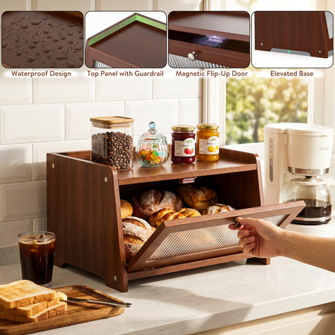 kinisa bread box interior with loaves demonstrating roomy capacity