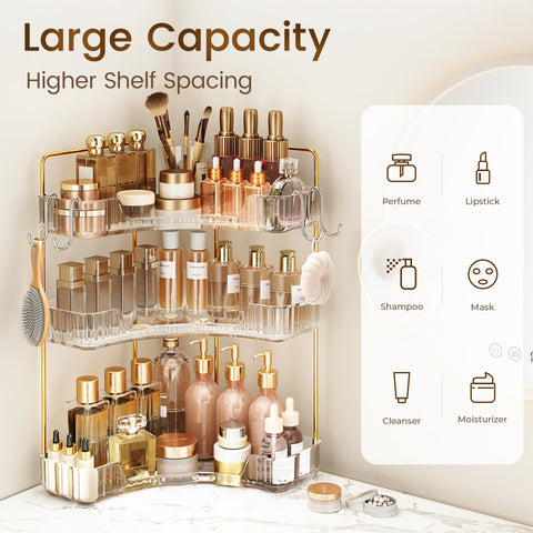 Kinkota beside common bottles to show scale and capacity benefit for countertop organization