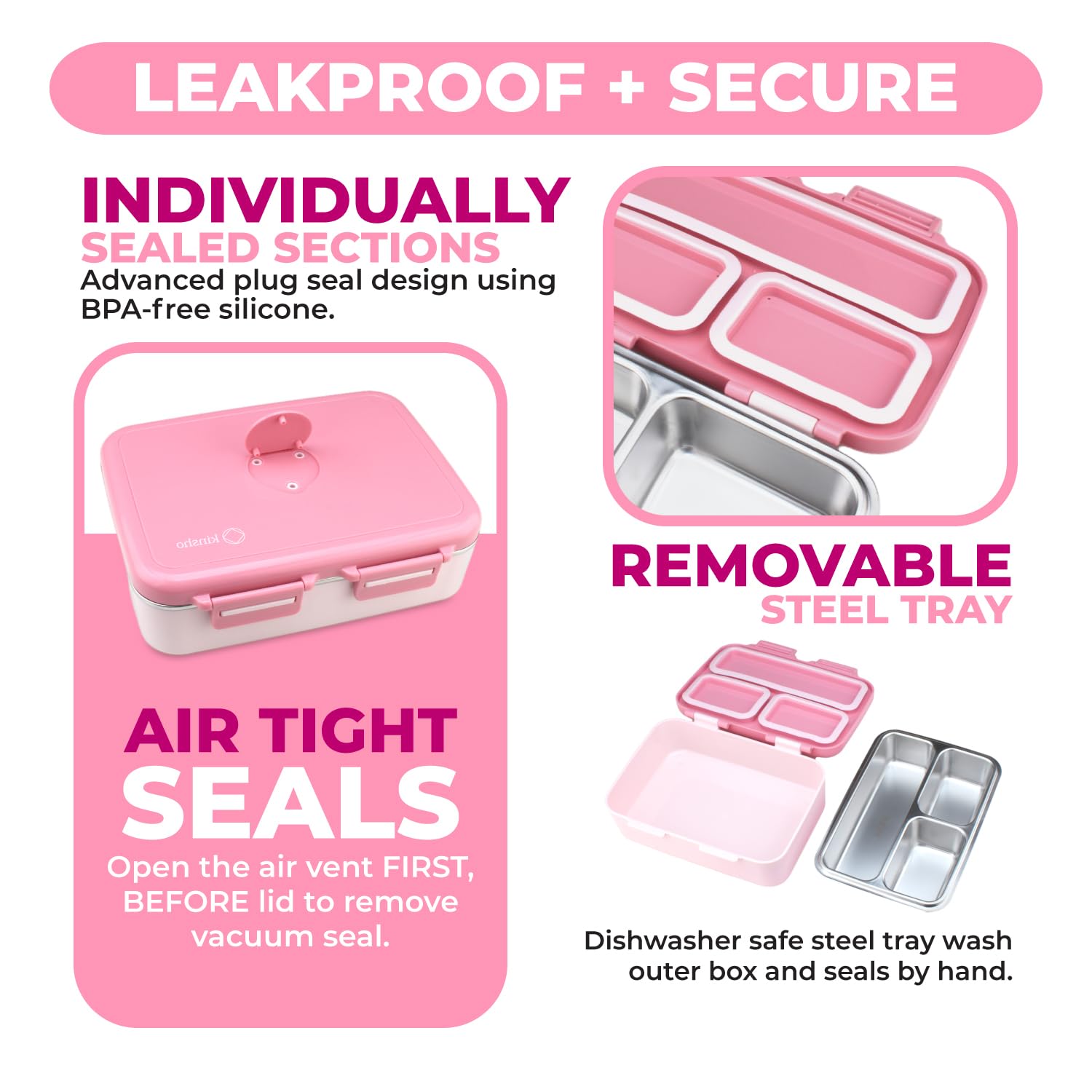kinsho lid air-release valve detail illustrating simple vacuum seal use