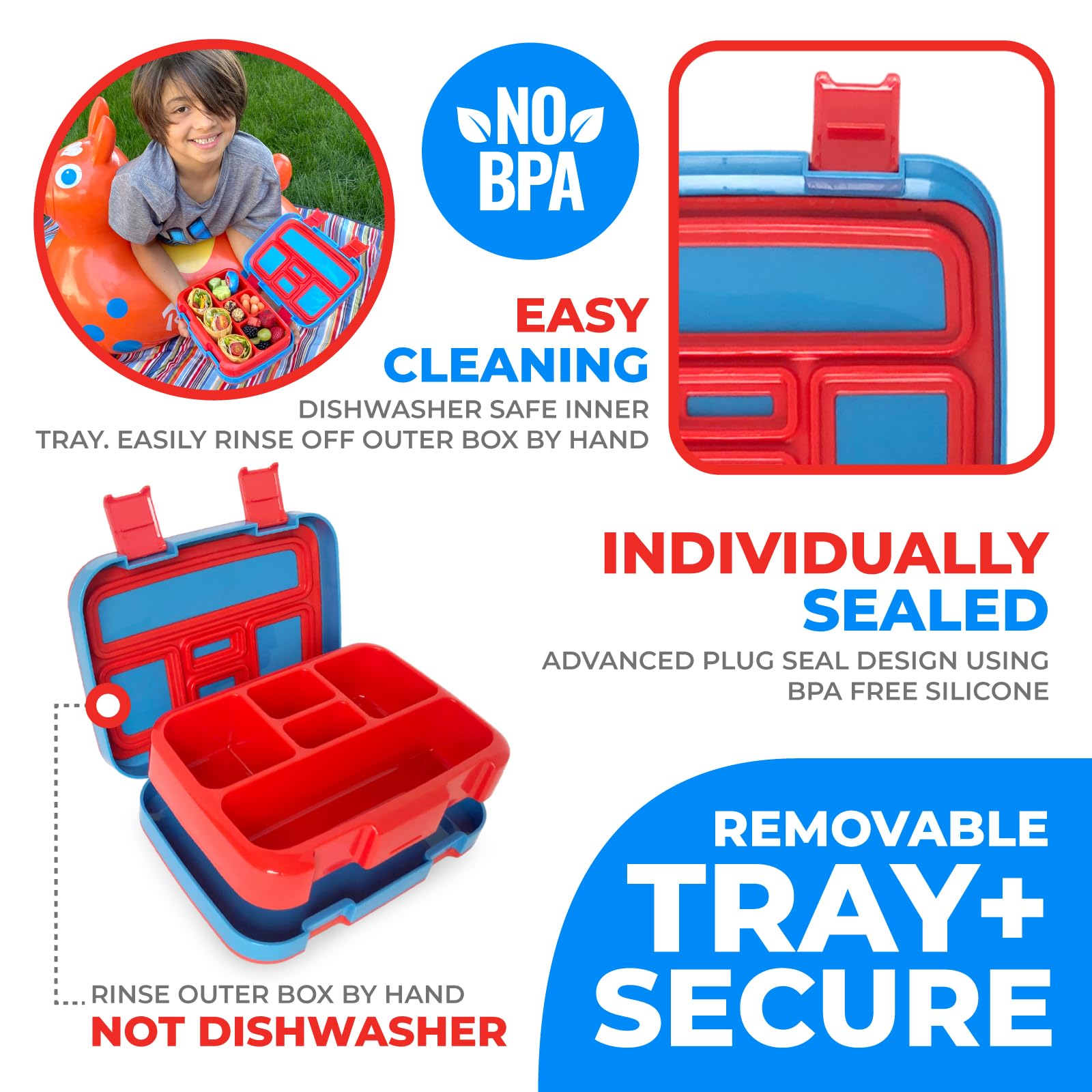 kinsho Blue Pirates removable tray in microwave to show quick reheating safety