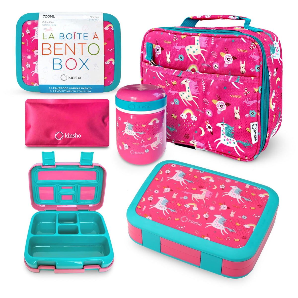 kinsho front packaging pink unicorn set visible and ready to grab