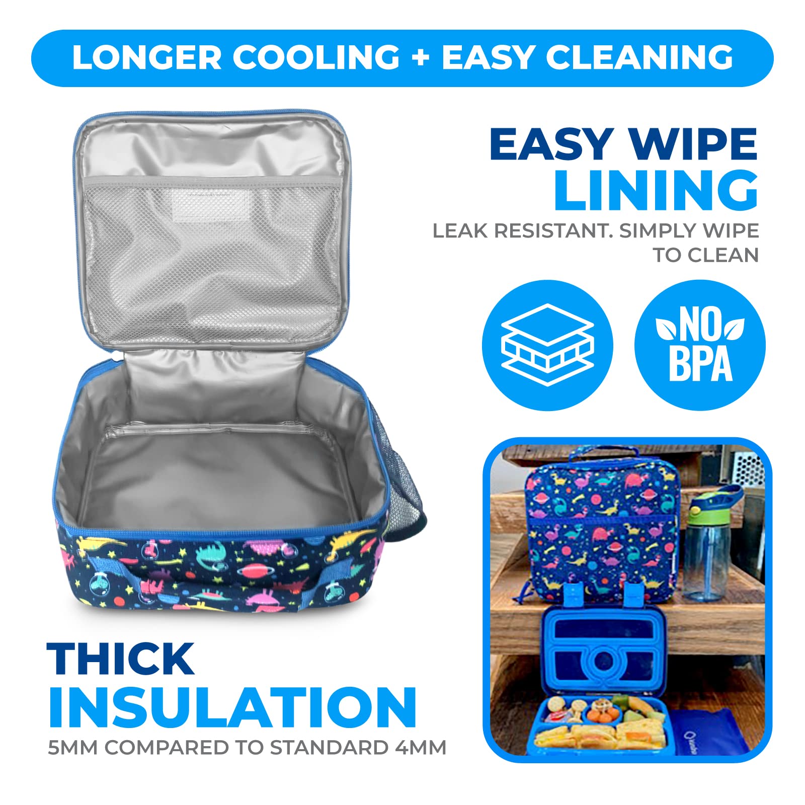 kinsho ice pack and spork neatly placed saving space and staying cool