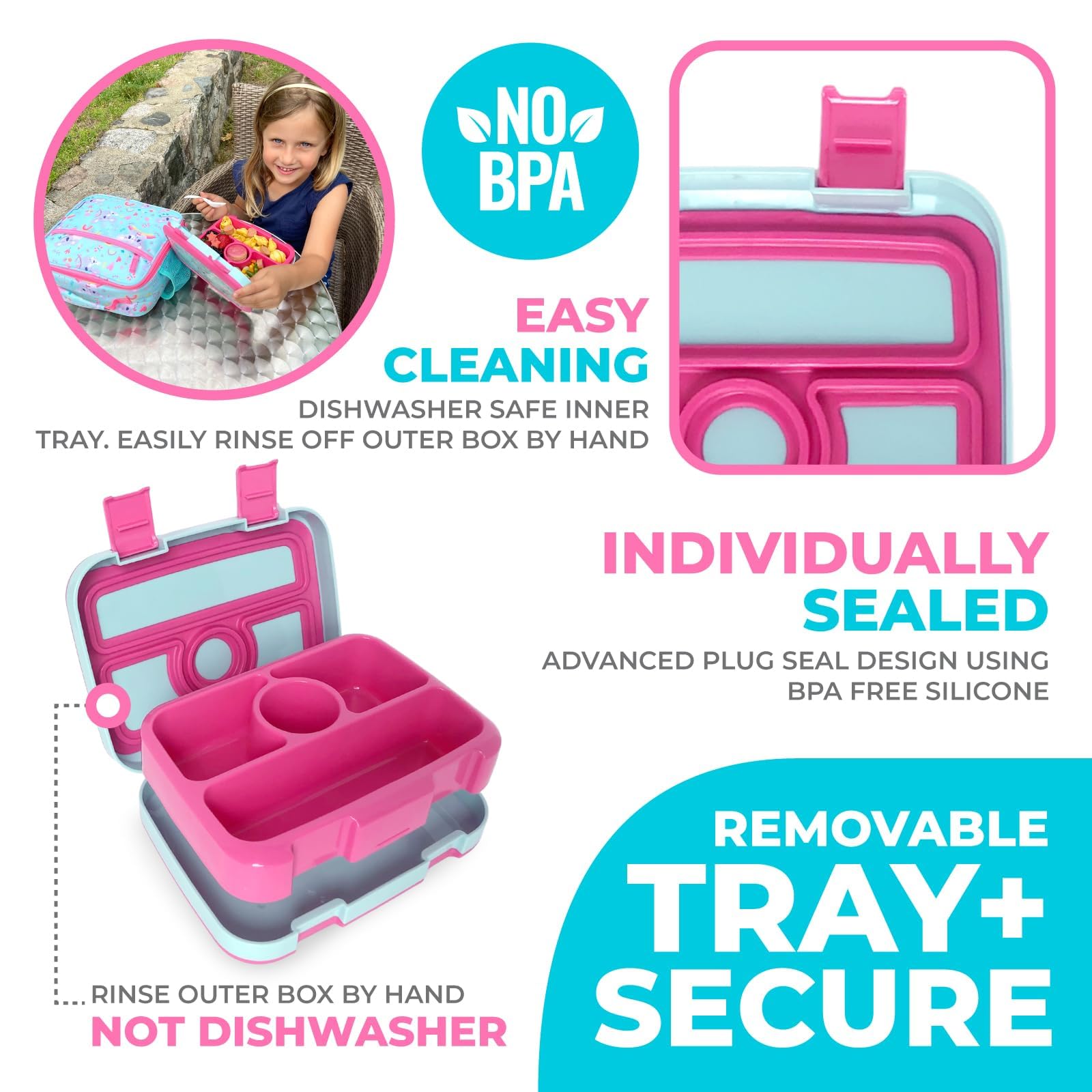 kinsho pink koala insulated bag showing thick foam insulation for longer freshness