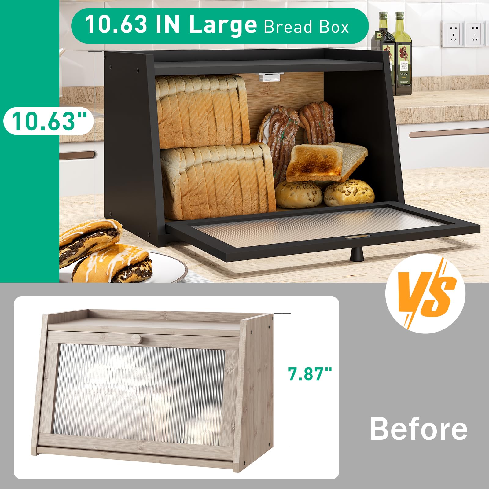 kiplant flat top supporting kitchen items to show extra storage and sturdy build