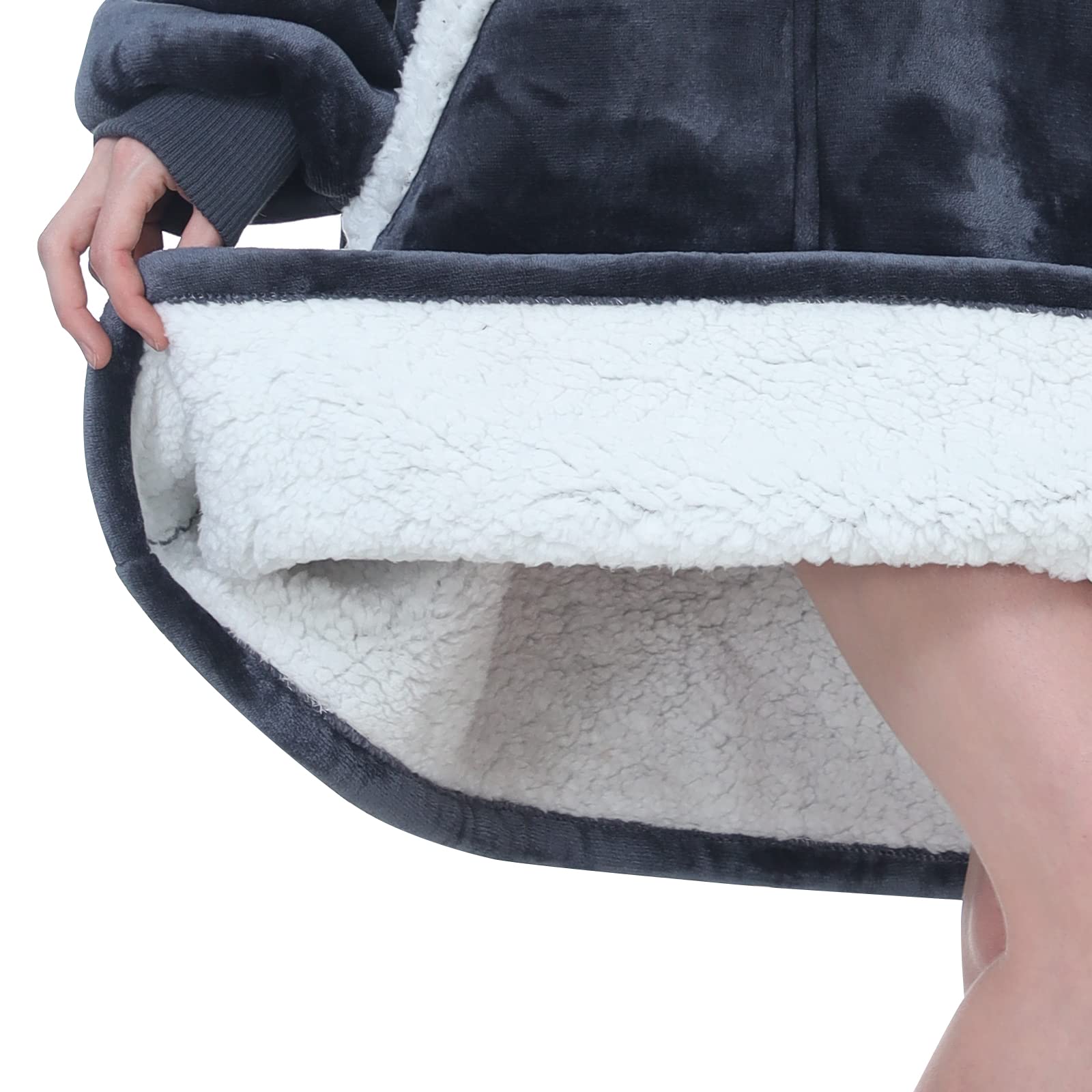 Kipswiza folded wearable blanket hoodie styled for gift giving and easy storage