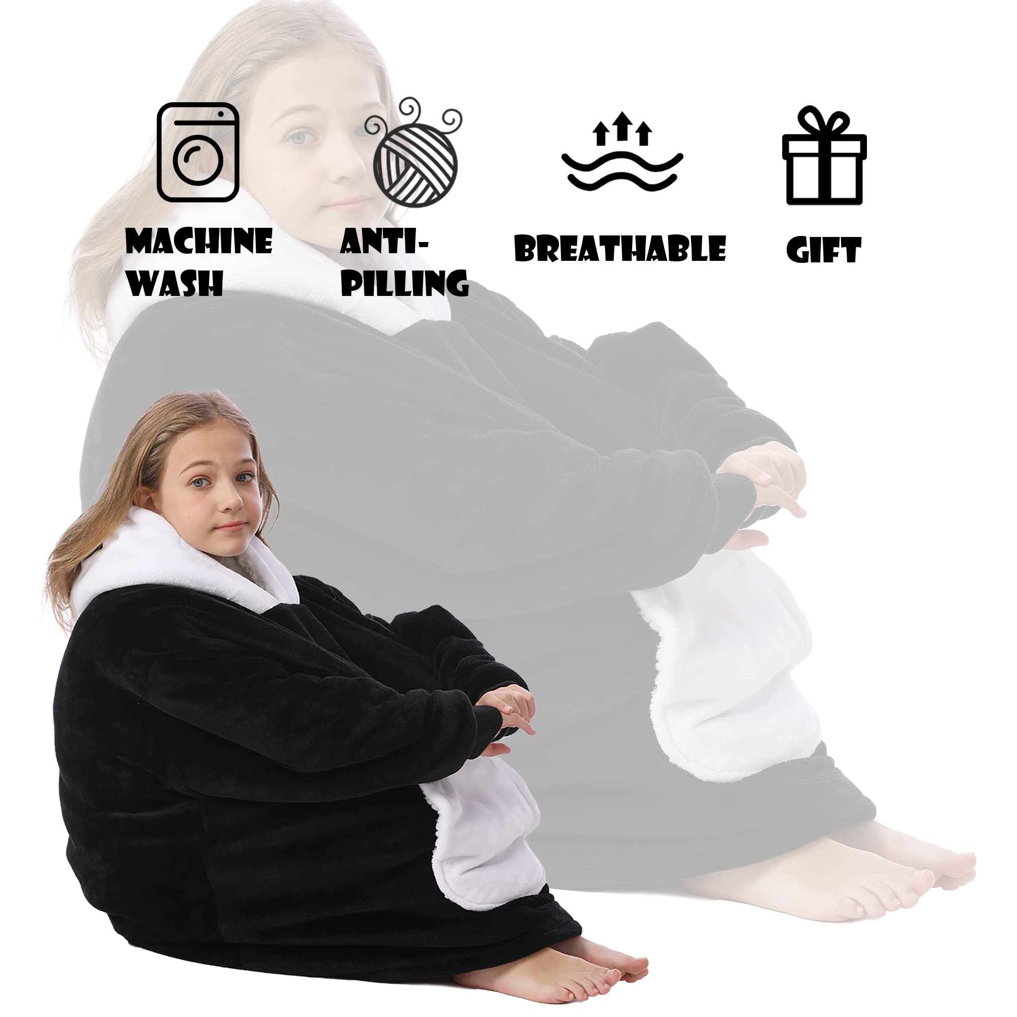 Kipswiza panda side profile worn by child showing roomy cut and easy movement