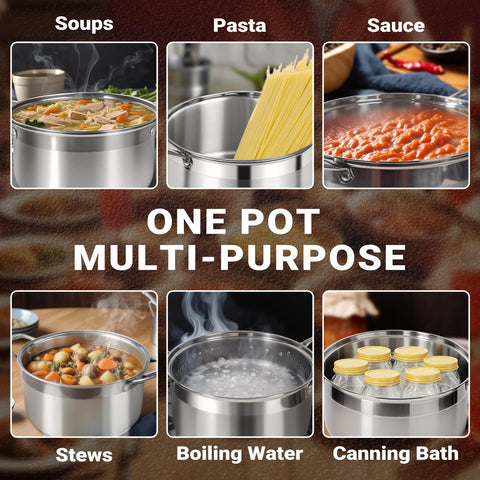 Kirecoo stockpot in a kitchen setting for family-size cooking convenience