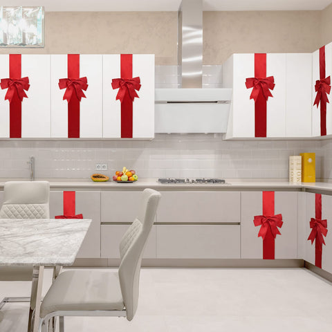 K KIRKWOOD KITCHEN decorated kitchen scene with bows, adds warm seasonal charm