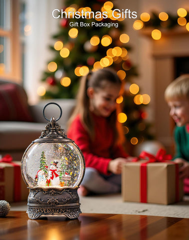 Kirschblüte glitter swirling around lit lantern, produces magical snowfall effect