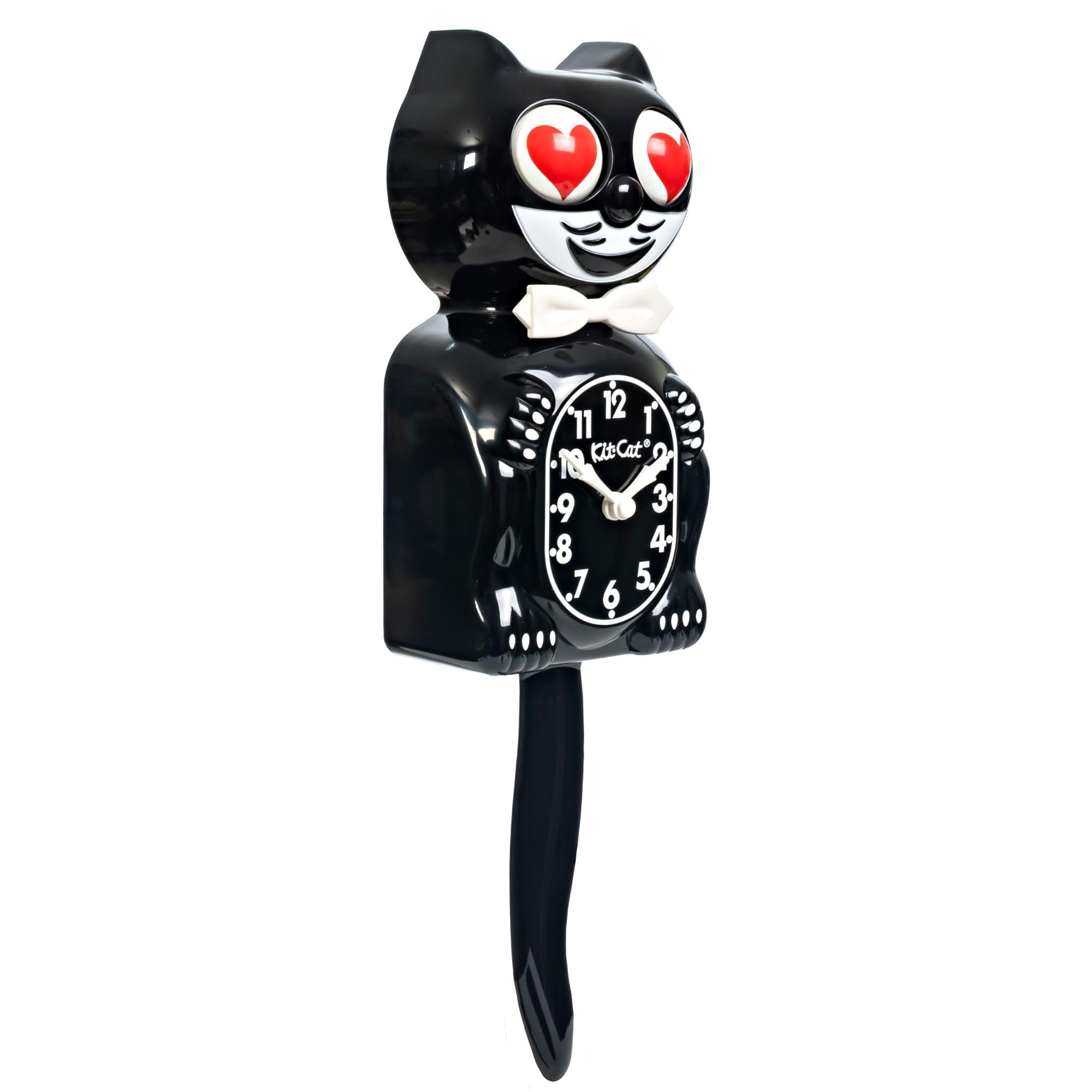 Kit Cat Klock showing swinging tail motion, Kit Cat Klock brings kinetic decor appeal